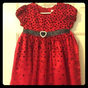 Elegant red & black dress